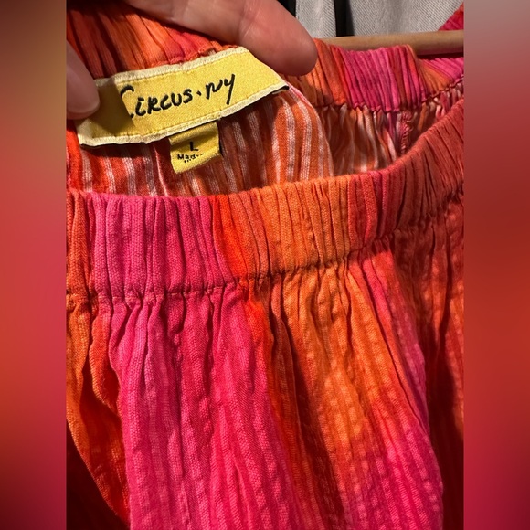 Circus NY by Sam Edelman Off Shoulder Crop Top~Large~Pink/Orange NWOT - Picture 3 of 4